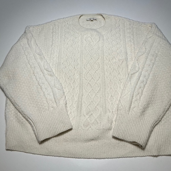 Favorite Daughter Oversized Cable Knit Sweater - Cream XL - Picture 1 of 4